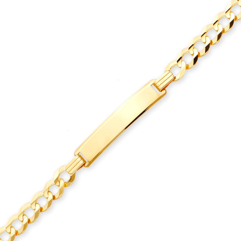 Yellow Gold Curb Baby ID Bracelet
