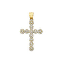 Yellow Gold CZ Cross Pendant PN-10416