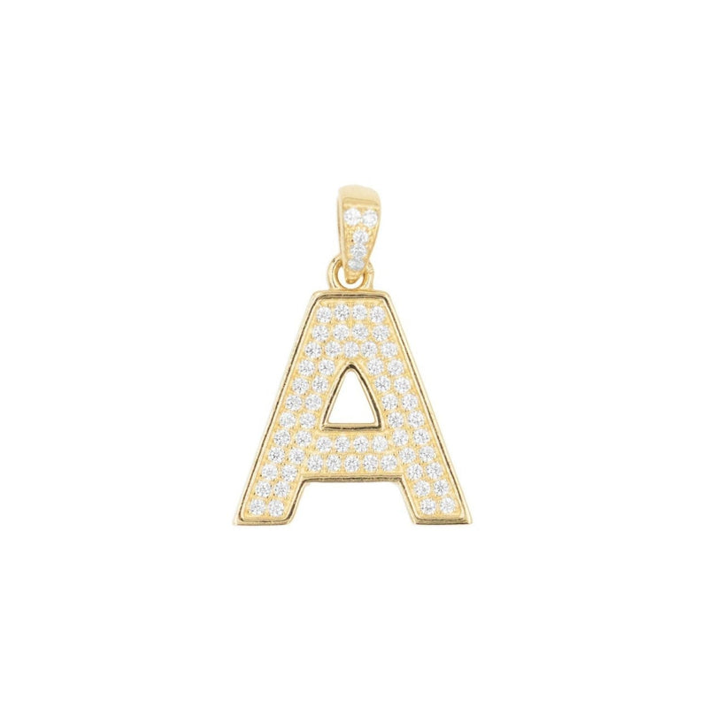 Yellow Gold CZ Large Letter Initial PN-10299