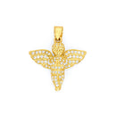 Yellow Gold CZ Little Angel Pendant PN-10425