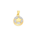 Yellow Gold CZ Soccer Ball Pendant PN-10359