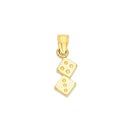 Yellow Gold Dainty Dice Pendant PN-10350