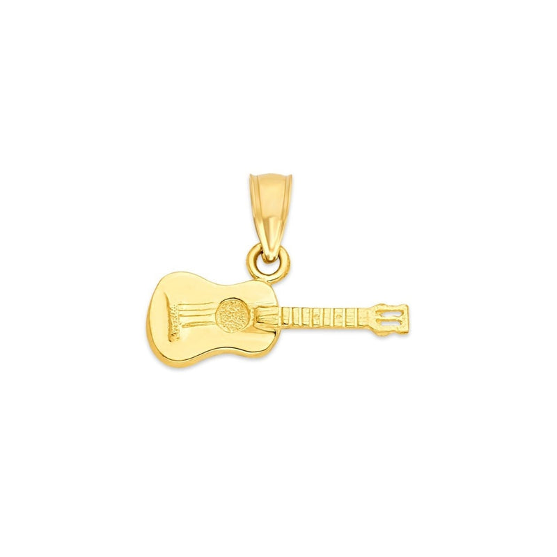 Yellow Gold Dainty Guitar Pendant PN-10353