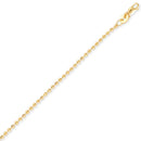 Yellow Gold D/C Bead Pendant Chain