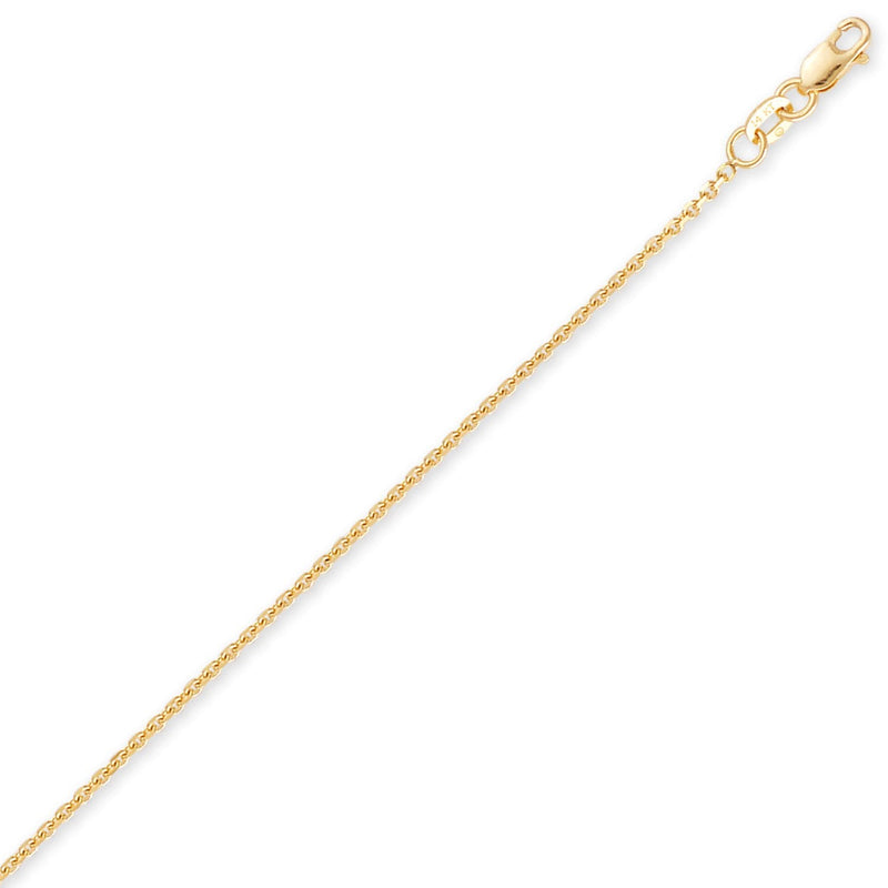 Yellow Gold D/C Rolo Pendant Chain