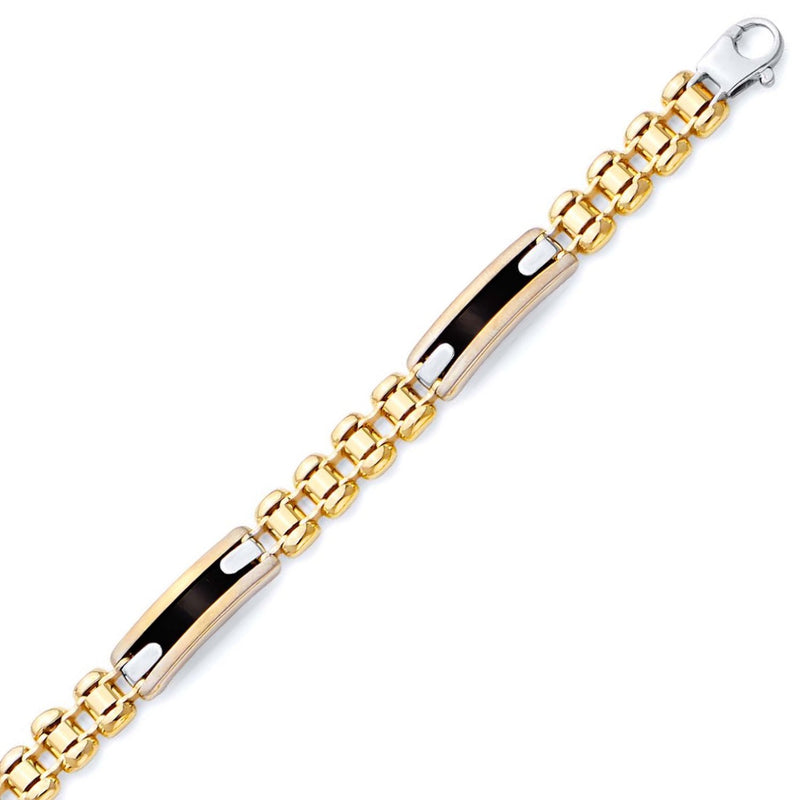 Yellow Gold Fancy Onyx Bracelet BR-20088