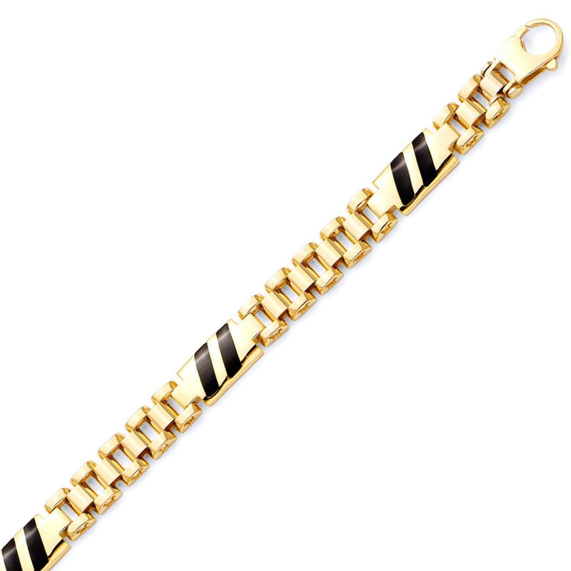 Yellow Gold Fancy Onyx Bracelet BR-20090