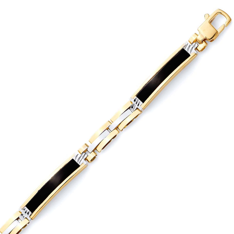 Yellow Gold Fancy Onyx Bracelet BR-20092