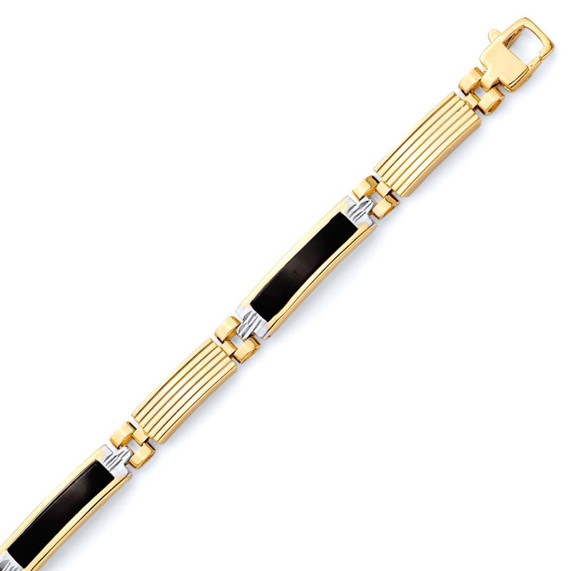 Yellow Gold Fancy Onyx Bracelet BR-20093