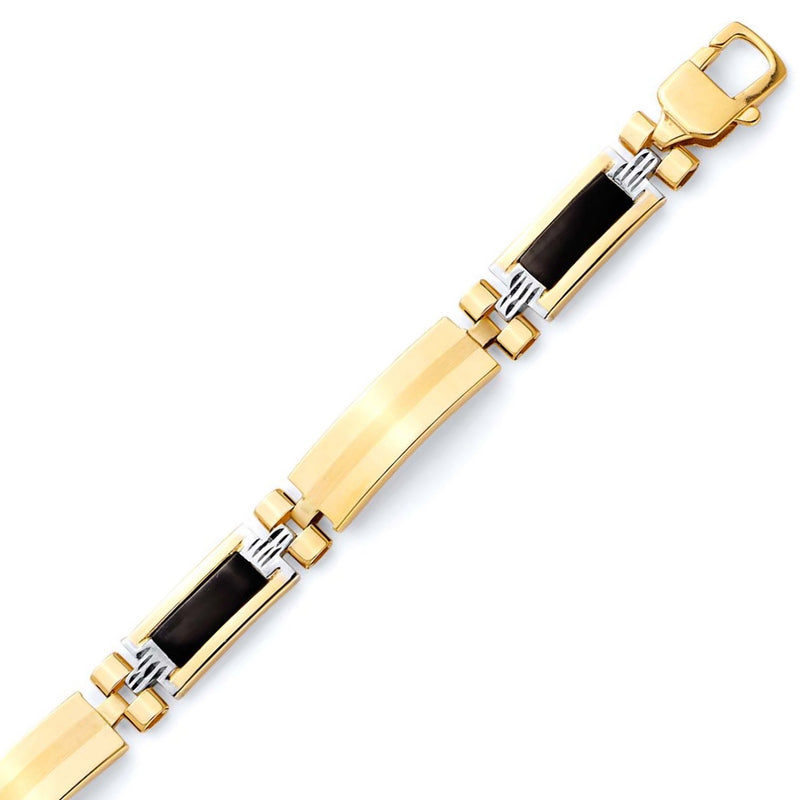 Yellow Gold Fancy Onyx Bracelet BR-20094