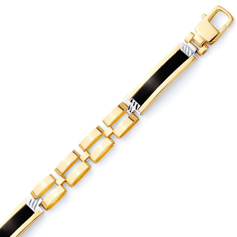 Yellow Gold Fancy Onyx Bracelet BR-20095