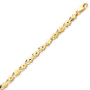 Yellow Gold Flower Stamp Bracelet