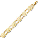 Yellow Gold Guadalupe Medal Bracelet
