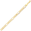 Yellow Gold Hollow Figaro Chain