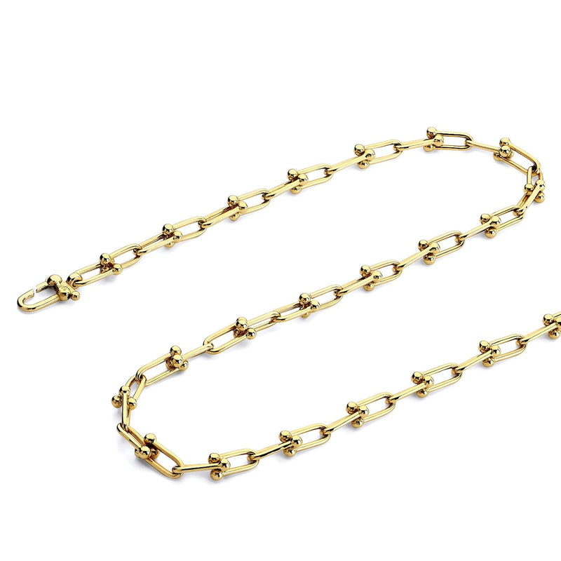 Yellow Gold Hollow Hardware Chain