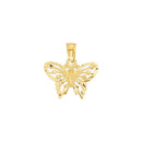 Yellow Gold Lightweight Butterfly Pendant PN-10358