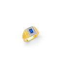 Yellow Gold Men's Color Stone Ring RG-10044