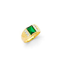 Yellow Gold Men's Color Stone Ring RG-10045