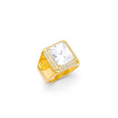 Yellow Gold Men's Color Stone Ring RG-10051