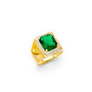 Yellow Gold Men's Color Stone Ring RG-10051
