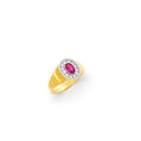 Yellow Gold Men's Color Stone Ring RG-10058