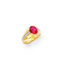 Yellow Gold Men's Color Stone Ring RG-10066