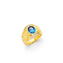 Yellow Gold Men's Color Stone Ring RG-10079