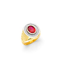 Yellow Gold Men's Color Stone Ring RG-10085