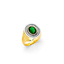 Yellow Gold Men's Color Stone Ring RG-10085