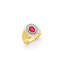 Yellow Gold Men's Color Stone Ring RG-10087