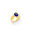 Yellow Gold Men's Color Stone Ring RG-10089