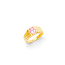 Yellow Gold Men's Color Stone Ring RG-10040