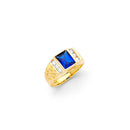 Yellow Gold Men's Color Stone Ring RG-10045