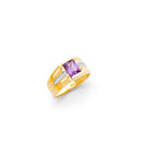 Yellow Gold Men's Color Stone Ring RG-20041