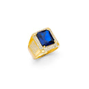 Yellow Gold Men's Color Stone Ring RG-20046