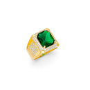Yellow Gold Men's Color Stone Ring RG-20046
