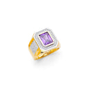 Yellow Gold Men's Color Stone Ring RG-20049