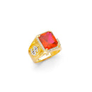 Yellow Gold Men's Color Stone Ring RG-20050