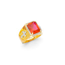 Yellow Gold Men's Color Stone Ring RG-20051