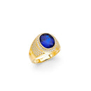 Yellow Gold Men's Color Stone Ring RG-20052
