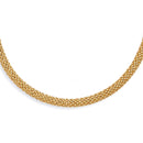 Yellow Gold Mesh Fancy Italian Necklace