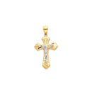 Yellow Gold Nugget Crucifix Pendant PN-10121