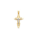 Yellow Gold Nugget Crucifix Pendant PN-10122