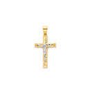 Yellow Gold Nugget Crucifix Pendant PN-10123