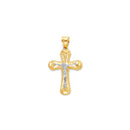 Yellow Gold Nugget Crucifix Pendant PN-10125