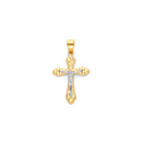 Yellow Gold Nugget Crucifix Pendant PN-10126