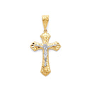 Yellow Gold Nugget Crucifix Pendant PN-10128