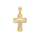 Yellow Gold Nugget Crucifix Pendant PN-10130