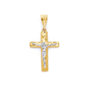 Yellow Gold Nugget Crucifix Pendant PN-10132