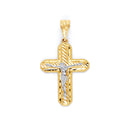 Yellow Gold Nugget Crucifix Pendant PN-10136